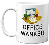 Funny Office Gifts Mug - Office W**ker - Rude Funny Christmas for Men Women, Office Mugs Coffee Tea Cup, Novelty Joke Rude Birthday Gift, 11oz Dishwasher and Microwave Safe Mugs