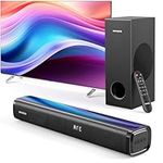 Sound Bar with Subwoofer MEVOSTO 2.1CH Sound Bars for TV, 5.25'' Big Woofer Soundbar for TV, PC Gaming, Bass & Treble Adjustable 5 EQ Modes ARC/Optical/AUX/BT 5.0 for Home Theater - 12L Depth Bass