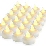 Homemory 24 Pack Waterproof Flameless Floating Tealights, Warm White Battery Flickering LED Tea Lights Candles - Wedding, Party, Centerpiece, Pool & SPA