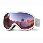 SPOSUNE Ski Goggles OTG, Snowboard Goggle Anti-Fog UV Protection Snow Goggles for Men Women Youth