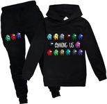 Kids Boys Hoodies + Pants Sets Fashion Sets Clothing Sets Long Sleeves Pullovers Tracksuits 5-13 Years (Black, 9-10Years)