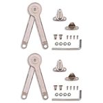 ANCLLO 2PCS Soft Close Lid Support Hinges with Screws Folding Lid Stay Hinges for Kitchen Door Cabinet Cupboard Wardrobe Toy Box Lift Up Stay