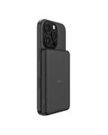 Belkin BoostCharge Magnetic Power Bank 5000mAh, Slim Portable Charger with Magnetic Ring and USB C Port, Battery Pack for iPhone, Galaxy, Pixelsnap, iPad, Tablet - USB C Cable Included - Black