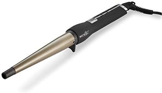IKONIC PROFESSIONAL CONICAL TONG HAIR CURLER - CNT 25 WITH CERAMIC BARREL FOR ALL HAIR TYPES (BLACK)