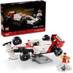 LEGO Icons McLaren MP4/4 & Ayrton Senna 10330 Vehicle Set, F1 Race Car Model kit for Adults to Build with Race Driver Minifigure, Home and Office Décor, Building Set for Men, Women, Him or Her