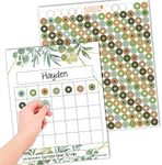 25 Geo Greenery Sticker Chart for Kids Behavior Chart for Kids at Home - Sticker Charts for Kids incentives, Sticker Reward Chart for Kids, Star Chart for Kids Behavior, Incentive Chart for Classroom