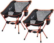 Sportneer Portable Camping Chairs 2 Pack, Lightweight Folding Camp Chair for Adults Backpacking Chairs Chaise Camping Pliante Compact Outdoor Foldable Chair for Camping Hiking Lawn Picnic Fishing