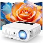 GROVIEW Projector, 4k Projector with WiFi and Bluetooth Support, 15000lux FHD 1080P Portable Projector for Outdoor Moive, 300'' Theater, Zoomable, [One-Step Mirroring] for iOS/Android, TV Stick, PS5