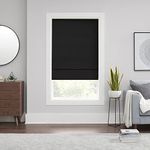 ECLIPSE Kylie Total Privacy Blackout Cordless Lined Window Roman Shade for Living Room, 33 in x 64 in, Black