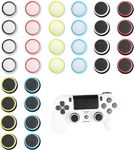 32 PCS Thumbstick Caps,Colorful Controller Grips,Silicone Controller Thumb Grips Compatible for PS5 PS4 PS3 PS2 Series X S Switch Pro Controller