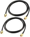 uxcell SMA Male to SMA Male Coaxial Cable 50 ohm 3 feet RG174 2pcs