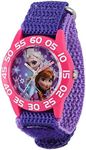 Disney Frozen Kids' Plastic Time Teacher Analog Quartz Nylon Strap Watch, Frozen, Plastic Kids