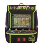 Loungefly Teenage Mutant Ninja Turtles 40th Anniversary Vintage Arcade Mini Backpack, Black/Charcoal, Taglia unica