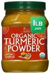 Jiva Organic Turmeric Powder - 1 Pound Jar 100% Raw With Tumeric Powdered Organic, Turmeric Curcumin Powder - Lab Tested For Purity - Origins from India