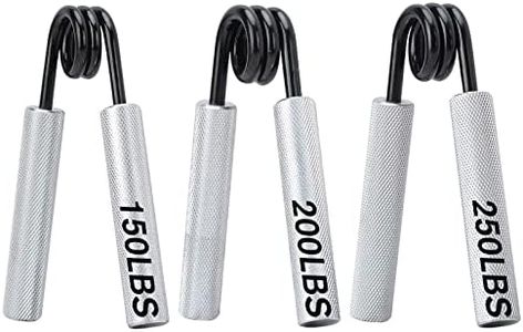 COVVY Hand Grip Strengthener(150, 200, 250 lbs),No Slip Heavy Grippers,Finger Wrist & Forearm Exerciser,Arm Muscle Builder,Metal Grip Strength for Beginners and Professionals,Home Office & Gym,3 Pack