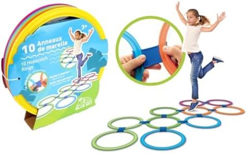BLUE SKY - Anneaux de Marelle - Jeu d'extérieur - 042776 - Multicolore - Jeu de Récréation - Plastique - 27 cm x 27 cm - Jeu pour Enfant - Jeu de Plein air - Sauts - À Partir de 3 Ans