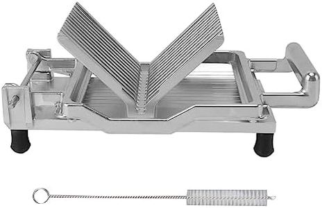 Respicefinem Manual Stainless Steel Cheese Cutter with 10mm Thickness Non-Slip Base and Comfort Grip Handle for Slicing Cheese Bread Fruits and More