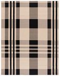 SAFAVIEH Courtyard Collection 8' x 11' Black/Bone CY6201 Plaid Indoor/Outdoor Waterproof Easy-Cleaning Patio Backyard Mudroom Area-Rug