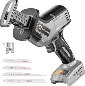 Cordless Reciprocating Saw for DeWalt 20V Max, Brushless Motor Variable Speed, Tool-Free Blade Change, Cerycose Reciprocating saw with LED Light,4 Saw Blades for Metal Wood PVC Cutting, No Battery