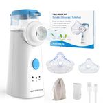 Maymocon Nebuliser Machine, Rechargeable Nebulizer for Adults and Kids with Portable Design, Handheld Mesh Mist Inhalator Clean Silent Efficient Atomization with Storage Bag for Home and Travel Use