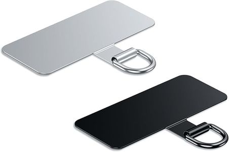 Oiltomn Metal Phone Tether Tab for iPhone, Cell Phone Lanyard Patch, Phone Strap Replacement Part for All Full Phone Cases （Silver+black）