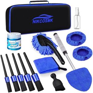 15Pcs Car Interior Detailing Kit, Car Cleaning Kit Interior Cleaner with Windshield Cleaning Tool, Car Detailing Brushes, Car Cleaning Gel, Car Cleaning Supplies Tools Accessories Kit for Interior