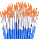 50Pcs Round Paint Brushes Bulk, Ane