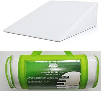 ADEPTNA Comfort Memory Foam Therapy Bed Wedge Pillow - Designed for Back Neck Pain - Better Breathing Circulation Acid Reflux – Washable Cover Included