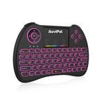 Auvipal R9 2.4ghz Mini Wireless Keyboard Mouse Combo with 2 in 1 USB Cable for Streaming Tv Stick (2nd Gen)/ Raspberry Pi/Android Phone/Tablet/ Tv Box and More - RGB Colorful Backlit Version