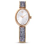 Swarovski Metal Analog Rose Gold Tone Dial Women's Watch-5656851, Band Color-Silver