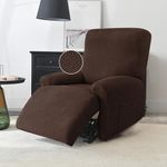 HOKIPO Premium 210gsm, Jacquard 1 Seater Recliner Sofa Cover, Chocolate Brown (AR-4972-BR)