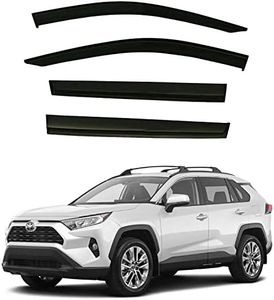 Black Tinted Side Window Deflector Visors Rain Guards for Toyota Rav4 2019 2020 2021 2022 2023-4 Piece Set