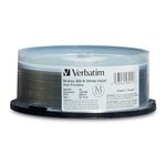 Verbatim M DISC BDXL 100GB 4X White Inkjet Hub Printable - 25pk Spindle (98915)