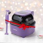 The Better Home FUMATO Anniversary, Wedding Gifts for Couples- Easy Peek Through Air Fryer for Home + 1.8L Electric Kettle | House Warming Gifts for New Home | 1 Year Warranty (Purple)