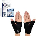 Doctor Developed Thumb Brace for Arthritis/Thumb Splint/Thumb Support for Men & Women - Trigger Thumb Spica Splint - Thumb Splint for Right Hand/Left- FDA Medical Device & Handbook (Black, Pair)