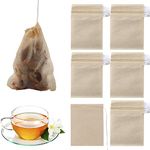 300 Pcs Tea Filter Bags, 2.36 * 3.15 inch Tea Bags Empty Unbleached Paper Drawstring Tea Bags Disposable Infuser Bags for Loose Tea Scented Tea Spice Coffee Herbal