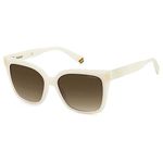 POLAROID Women's Polarized UV protected Brown Lens Glass Square Sunglasses 205689