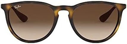 Ray-Ban RB4171 Erika Round Sunglasses, Dark Rubber Tortoise/Brown Gradient, 54 mm