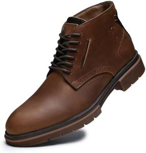 Chukka Boots Fashion and Comfort Casual Oxfords Ankle Lace Up Boot CR-Brown 9