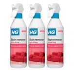 HG Stain Remover Extra Strong, Carpet & Upholstery Cleaner with Oxygen – 500ml (Pack of 3)