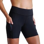 MudGear Women's Flex-Fit Shorts Compression Stretch Running/Yoga (XL, Black)