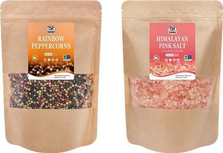 52USA Rainbow Peppercorn Blend 12oz + Himalayan Pink Salt Coarse 2 lb (Pack of 2), Non-GMO, Kosher, Packed to Keep Pepper Fresh, Salt and Peppercorns for Grinder Refill