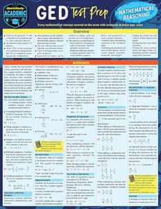 GED Test Prep - Mathematical Reasoning: a QuickStudy Laminated Reference Guide (Quick Study Academic)