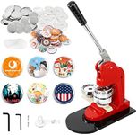 BEAMNOVA Button Maker Machine DIY Round Pin Maker Kit, 58mm / 2.28 in (About 2-1/4 Inch) Badge Press Machine with 1000 Button Parts Supplies