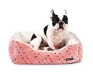 Amazon Basics Cuddler Pet Bed - Medium, Pink Polka Dots