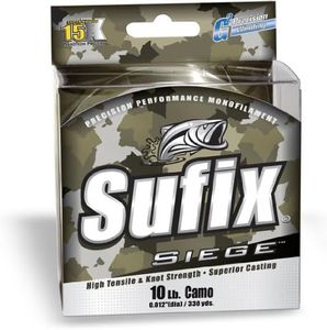 Sufix Siege 330-Yards Spool Size Fishing Line (Camo, 10-Pound)