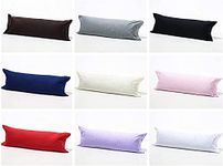 IBIZA DREAMS Antiallergenic Hollow Fibre Filled Bolster Pillow with Free Pillow Case (WHITE, 4.6FT)