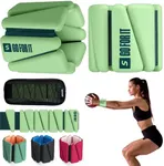 SPORTBIT Wrist Weights for Women - Pair of 1lb Platinum-Cured Silicone Green Wrist and Ankle Weights, Adjustable, Durable, Non-Slip Design, Ideal for Strength Training, Yoga, Running and Home Activities