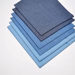 Denim 4.8OZ. Fat Quarter 6pcs 18inchX22inch 100% Cotton Fabric Solid Fabric Quilting Fabric Arts, DIY Crafts&Sewing Patchwork by Indigo Light,Middle and Deep Three Colors