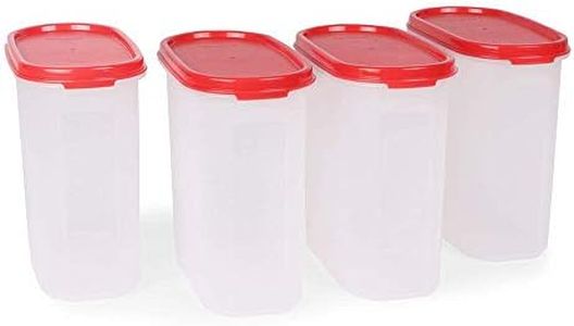 Tupperware Metal Mm Oval 3 -4 Pc, Stackable, Dishwasher Safe (1.7 Ltr) - Red